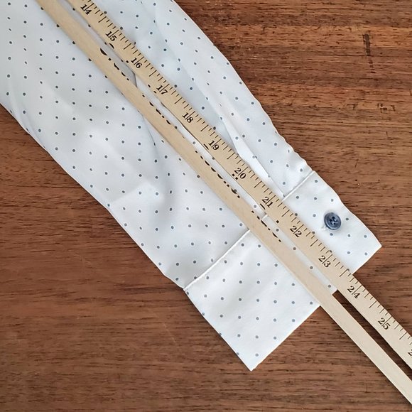 Pendleton White Blue Polka Dot Long Sleeve Button Up Shirt - Picture 11 of 12